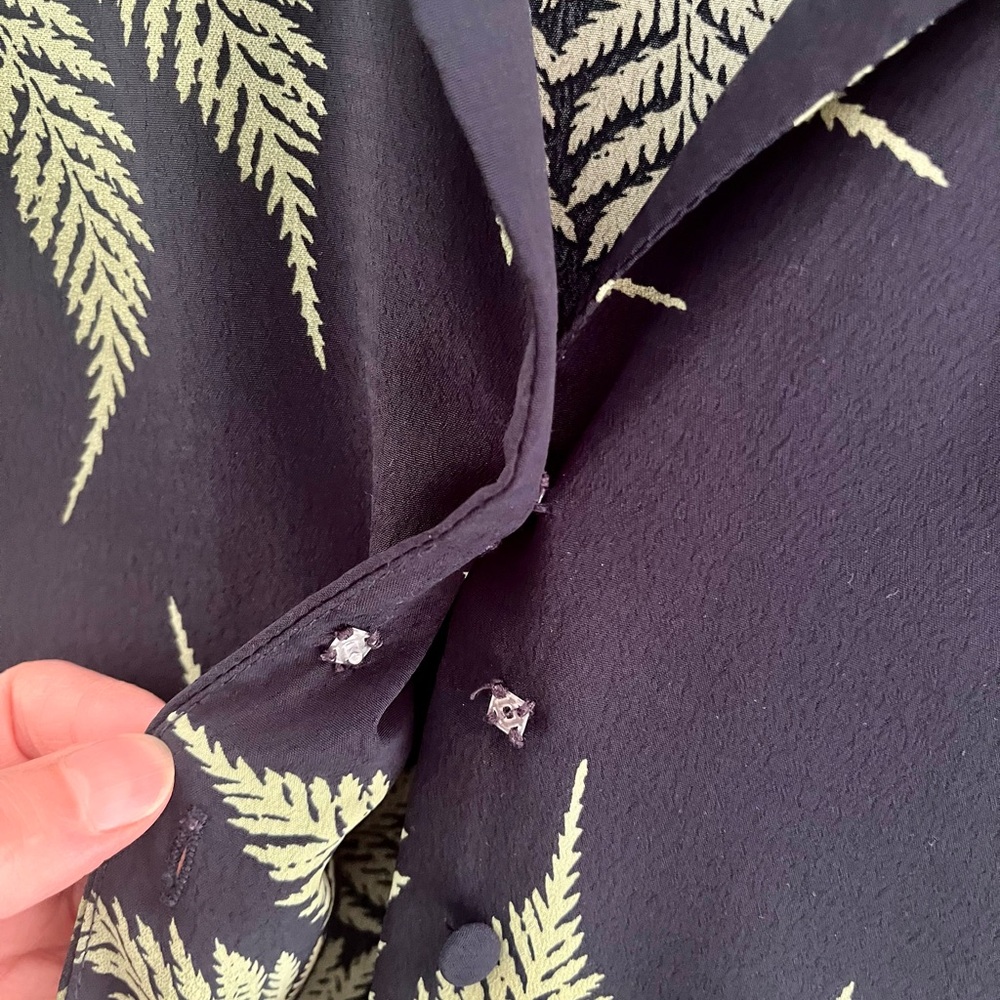 Aakaa Elegant Green Fern Print Dress - Picture 8 of 9